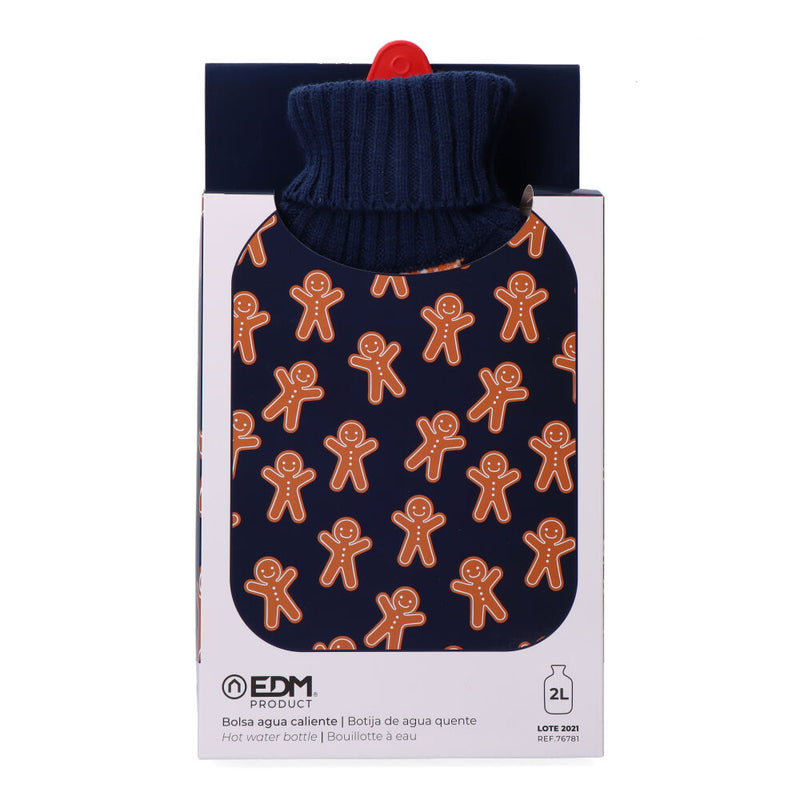 Hot Water Bottle, Gingerbread Man Model 2 L Edm