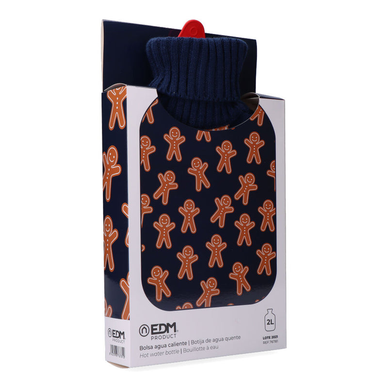 Hot Water Bottle, Gingerbread Man Model 2 L Edm