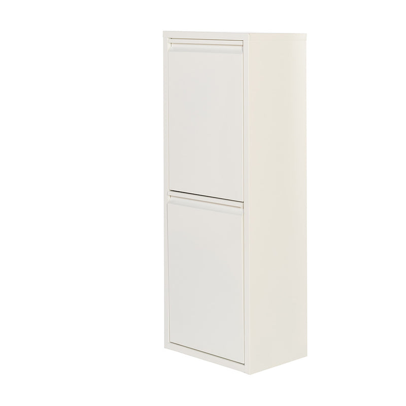 Metal Recycling Cabinet 2 Drawers White 92x35x25cm