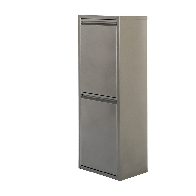 Metal Recycling Cabinet 2 Drawers Grey 92x35x25cm