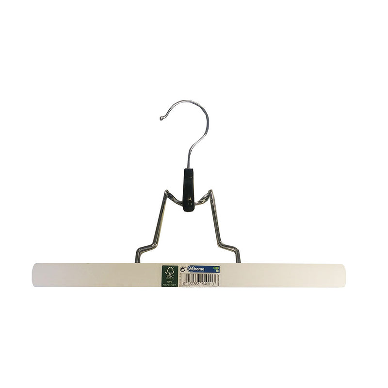 White Wooden Pants Hanger Ecological Fsc 25X16Cm-20Mm