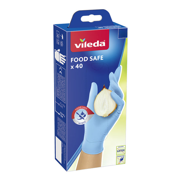 Guantes Food Safe 40 Unid, S/M 171013 Vileda