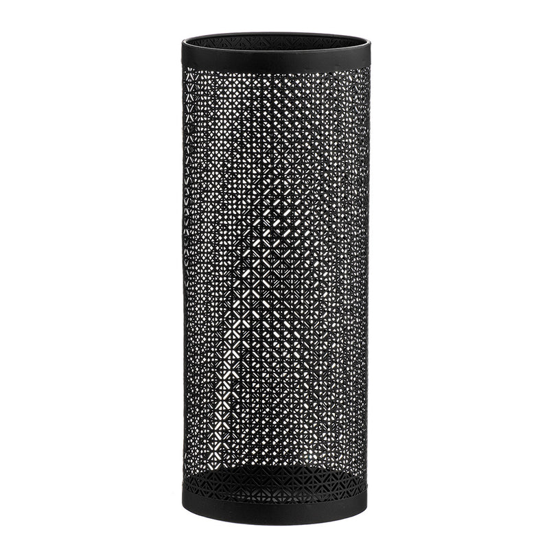 Black Filigree Round Metal Umbrella Stand 20 X 50 Cm Caison