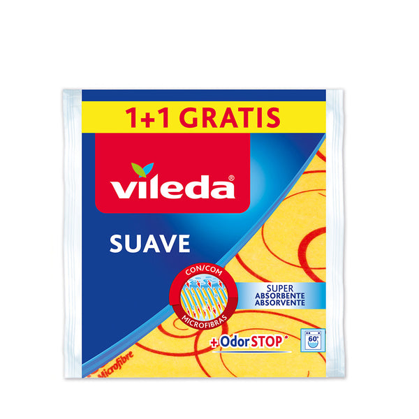 Vileda 148936 1+1 30% Microfiber Soft Yellow Cloth