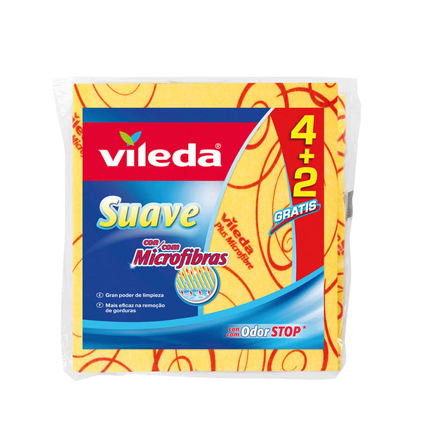 Vileda 4+2 30% Microfiber Soft Yellow Cloth 142010