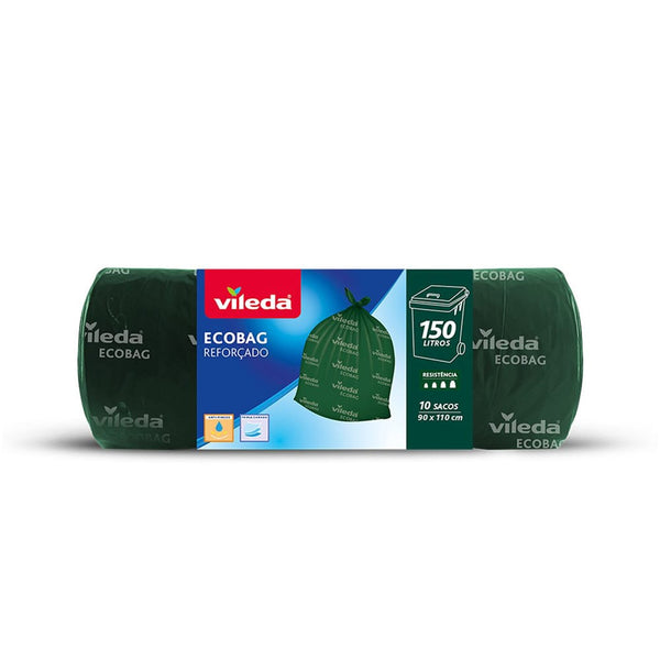 Ecobag Garbage Bag 150L Reinforced 10 Bags 172825 Vileda