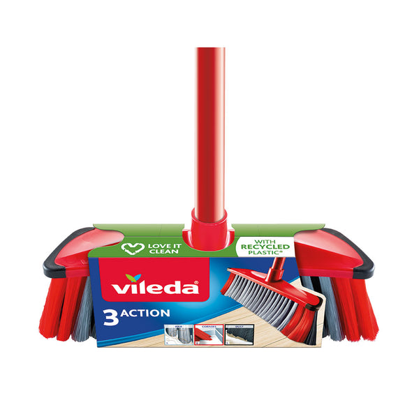 Set Brush 3 Action Multipurpose Broom With Stick 171214 Vileda