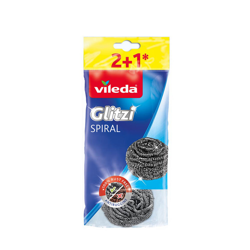 Stainless Steel Spiral Scouring Pad 2+1 160561 Vileda