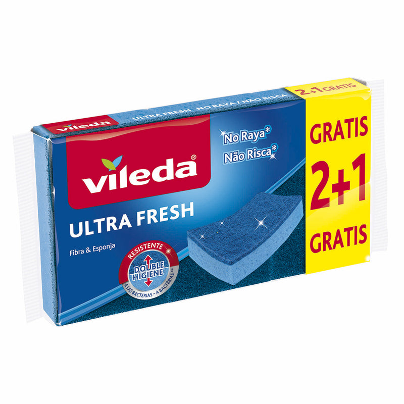 Ultra Fresh Non-Scratch Scouring Pad With Sponge 2+1 166459 Vileda