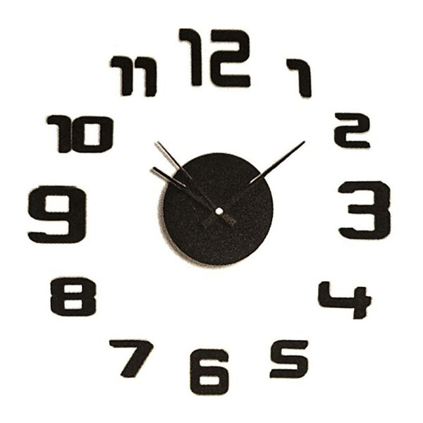 Black Adhesive Clock Ø35 Cm Caison