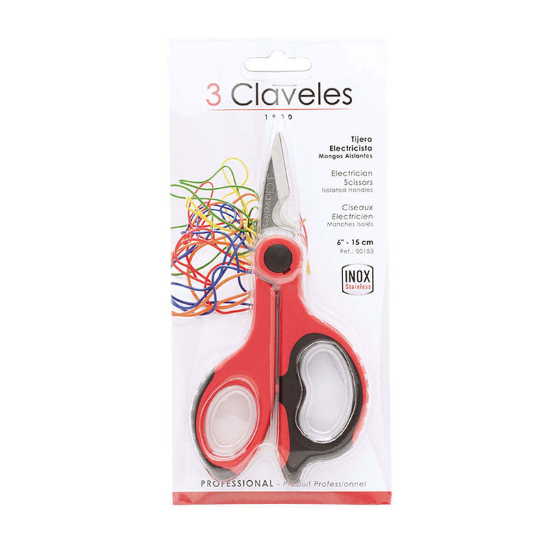 Electrician Scissors 6" Double Injection 3 Claveles