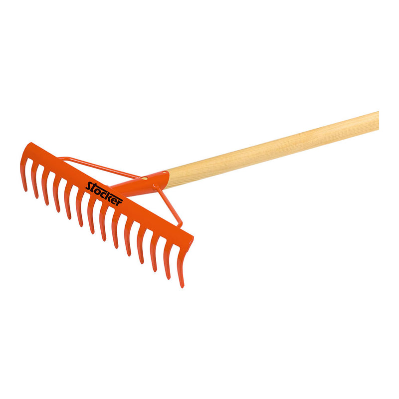 Stocker 14-Tine Rake With 1.4m Wooden Handle