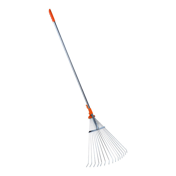 Stocker Adjustable Leaf Rake with Telescopic Handle, 1.28-1.6m