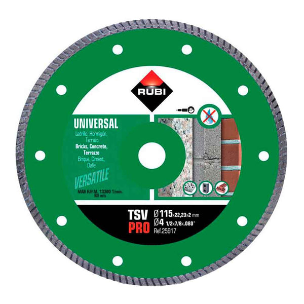 Disco Diamante Tsv Ø115Mm Pro 25917 Rubi