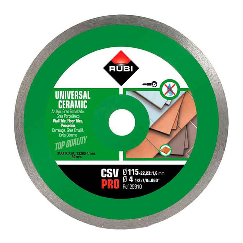 Disco Diamante Csv Ø115Mm Pro 25910 Rubi