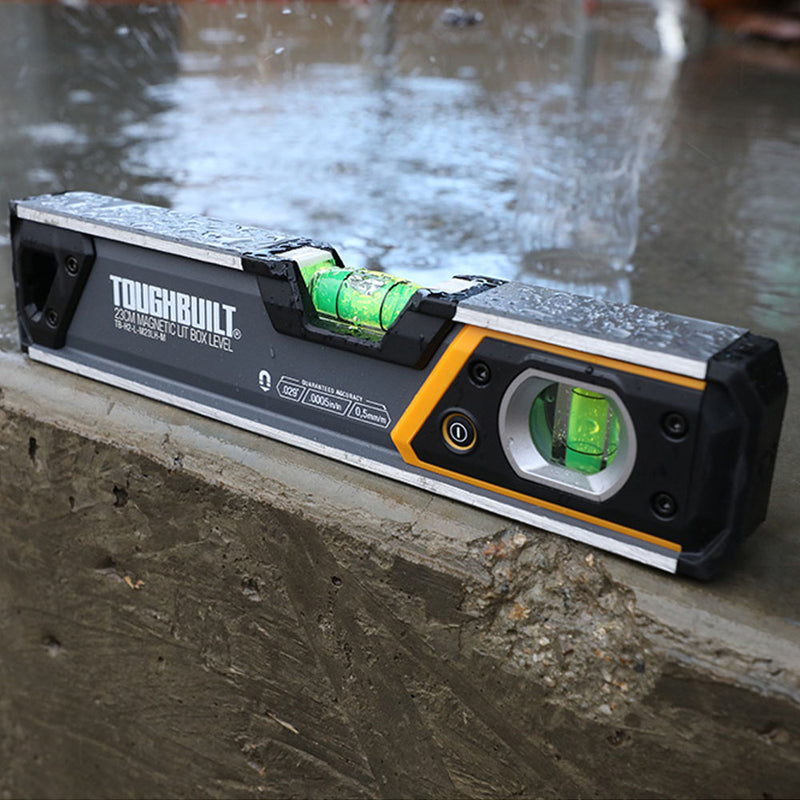 Toughbuilt 23cm Tubular Magnetic Level Illuminated Bubble TB-H2-L-M23-LH-M