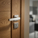 Manilla Epona en L con roseta rectangular de acero inoxidable