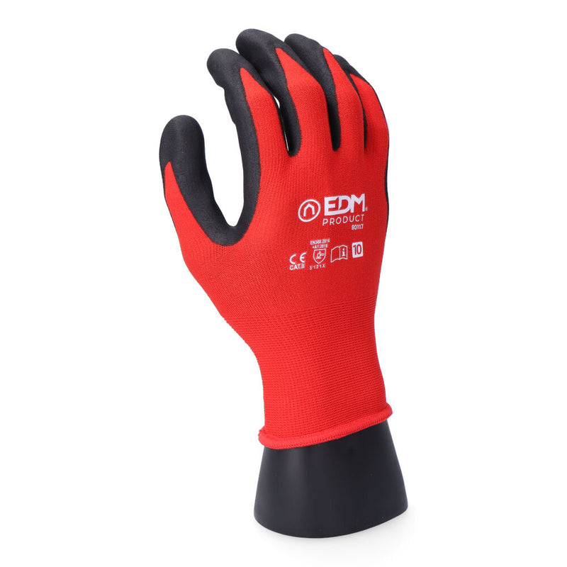 Mechanical Industry Glove Nylon/Lycra Nitrile Coated Touch Screen Suitable Size 7 Edm