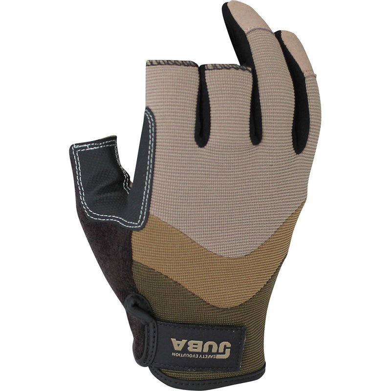 3 Finger Open Touch Work Glove Synthetic Leather/Spandex Size 8 Juba