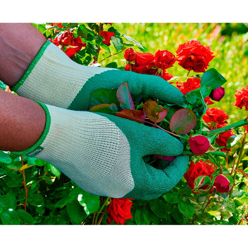 Guante Jardinería Poliéster/Látex Talla 7 Juba