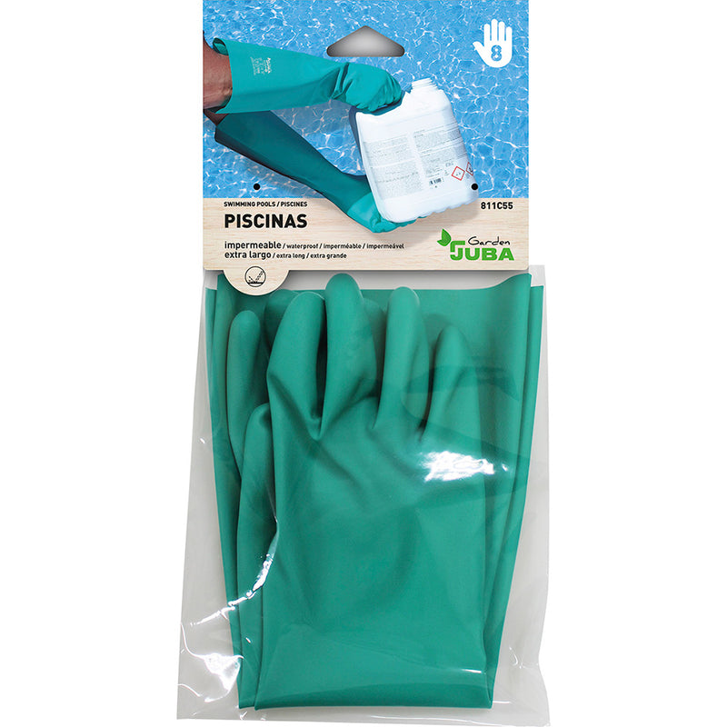 Satin Nitrile Pool Work Glove Size 8 Juba