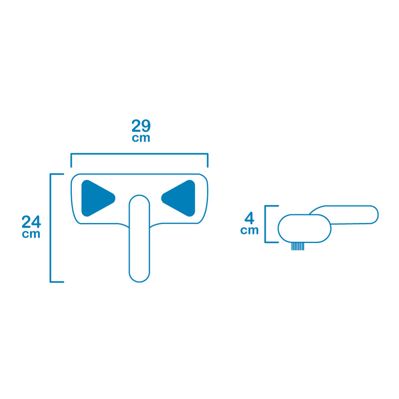 Classic Manual Pool Cleaner 29x24x4cm Blue Edm