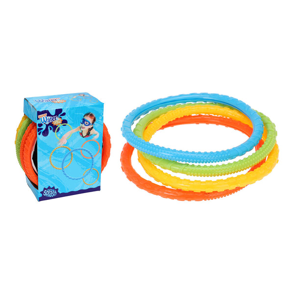 Diving Toys, Set of 6 Colourful Rings Diameter 15cm