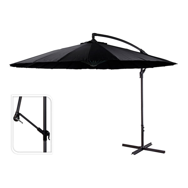 Parasol Excéntrico Altura Maxima 3M Ø300Cm Color: Negro