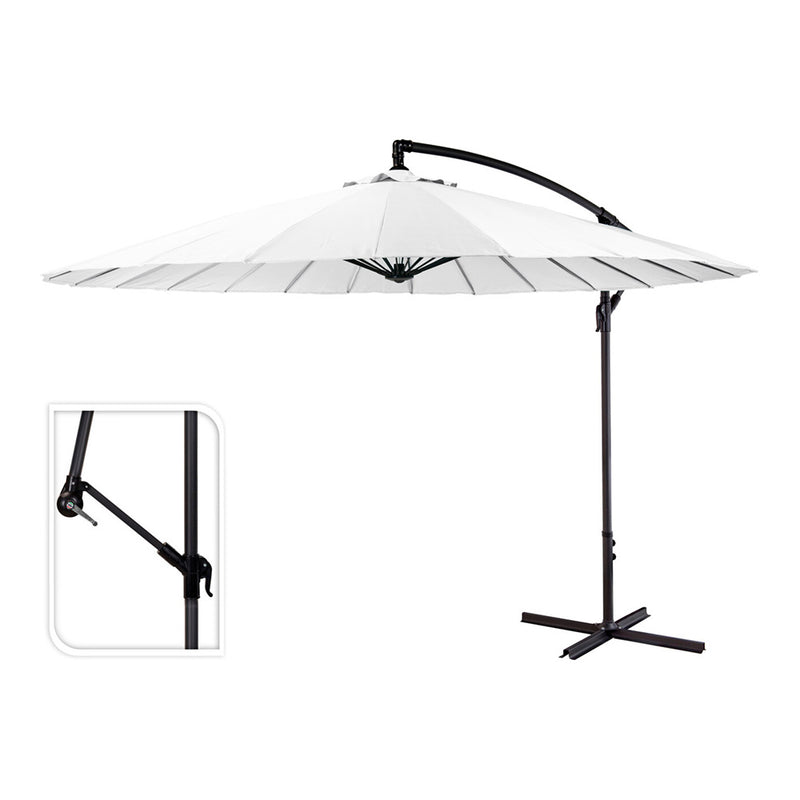 Eccentric Parasol Maximum Height 3M Ø300Cm Color: White