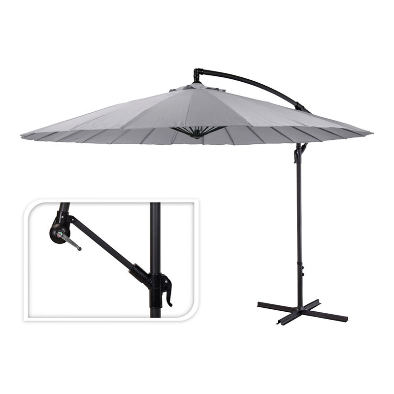 Eccentric Parasol Maximum Height 3M Ø300Cm Color: Light Grey