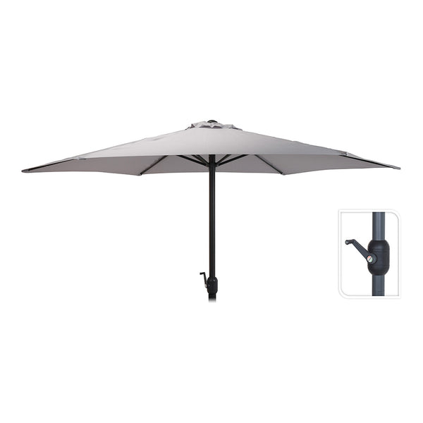 Parasol Ø300Cm Altura Maxima 248Cm Color: Gris Claro