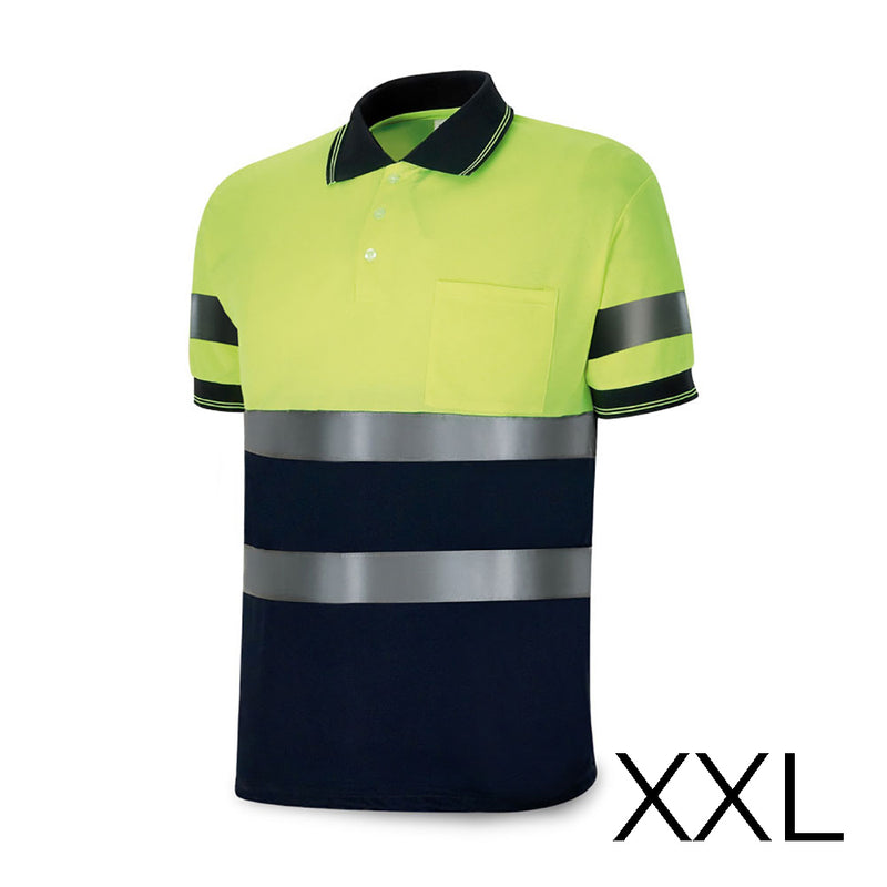 Polo Alta Visibilidad Bicolor Manga Corta. Tejido Poliester 160G. Transpirable Talla Xxl 1288Pavxmcyfa/Xxl Marca