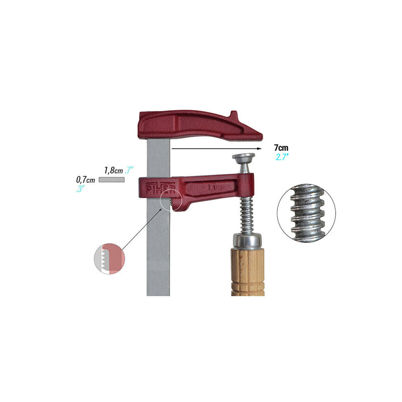 Aprieto Piher M-12Cm, Madera Ref, 02012