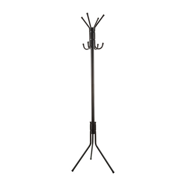 Standing Coat Rack With 8 Hangers Black 172x48cm