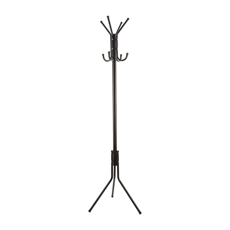 Standing Coat Rack With 8 Hangers Black 172x48cm