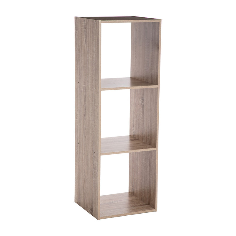 Wooden Shelving Unit For 3 Organizing Boxes 100.5x34.4x32cm Astigarraga