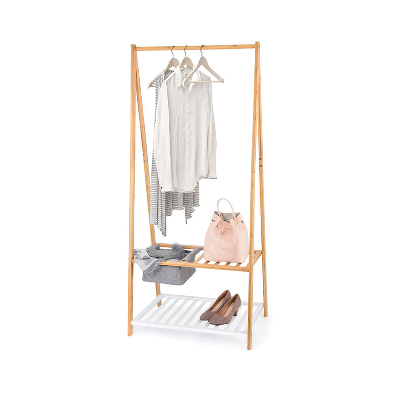 Bamboo Hanger With Shoe Rack And Tray 70x45x160cm