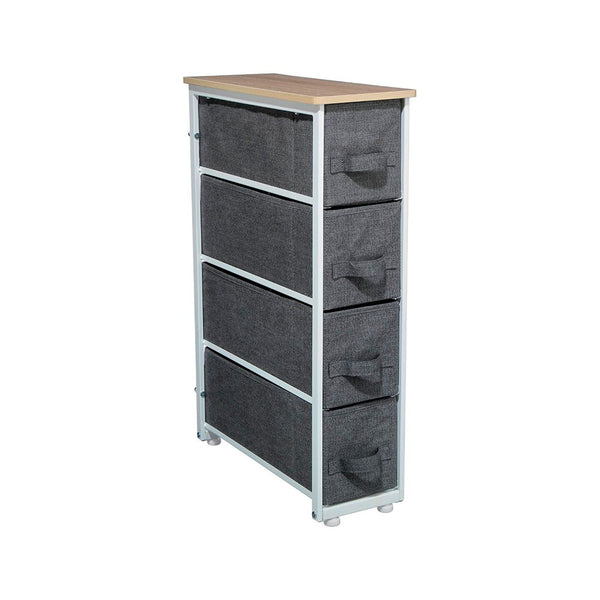 Narrow Chest of Drawers Dark Grey 73.5x48x20cm