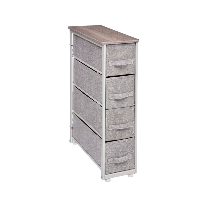 Narrow Chest of Drawers Light Grey 73.5x48x20cm