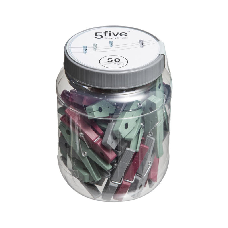 Jar with 50 clothespins