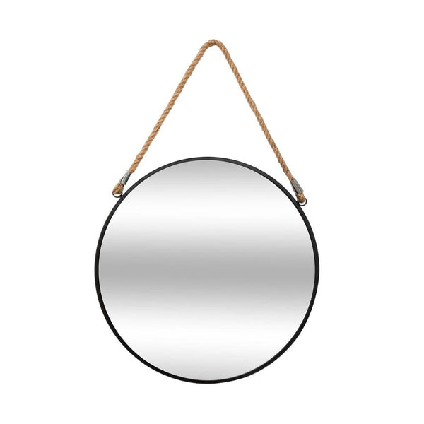 Round Metal Mirror With Rope Ø38Cm