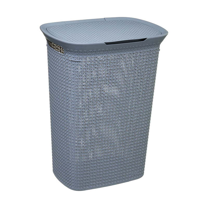 Laundry Basket Grey 57L 61.5x46x35cm