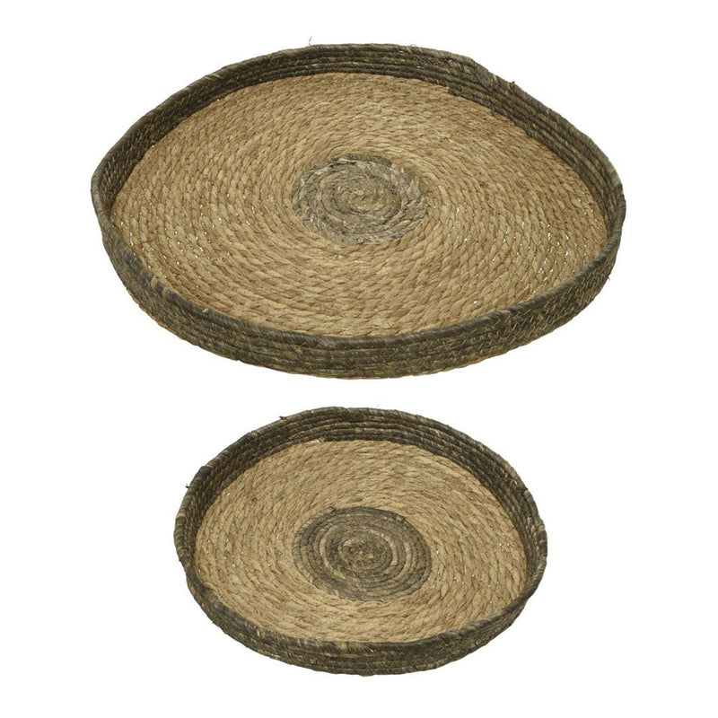 Set of 2 Round Planters Ø35x4cm and Ø50x4cm Assorted Sizes