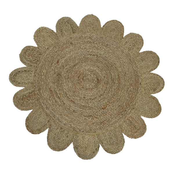 Jute Rug Serrated Edge Ø90cm