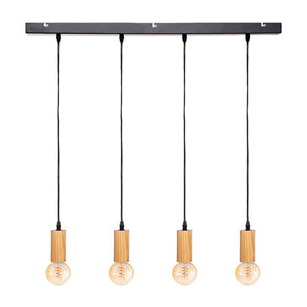 Ceiling Lamp Collection "Ays" E27 60W Black/Beige 110x100cm