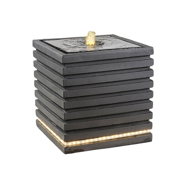 Square Outdoor Fountain with LED 35x35x35cm, 82 LEDs, Assorted Models