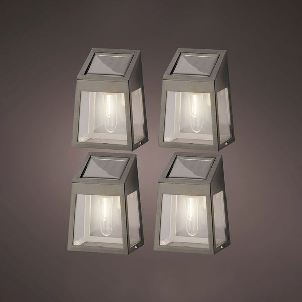 Set De 4 Apliques De Pared Solar Led 898174