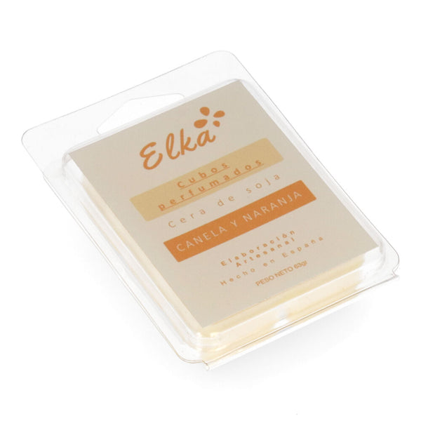 Ambientadores 6 Cubos Aroma Canela Y Naranja, Cera De Soja Natural Elka