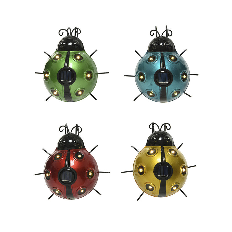 Metal Solar Light In The Shape Of A Ladybug 14.5X13X5Cm Assorted Models