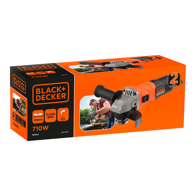 Mini Amoladora 710W Ø115Mm Beg010-Qs Black+Decker